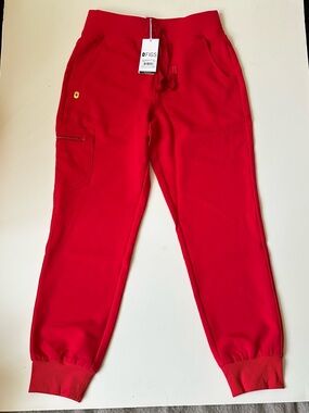 FIGS Zamora Limited Edition Women's  Jogger Scrub Pants/ Pop Red NWT~S